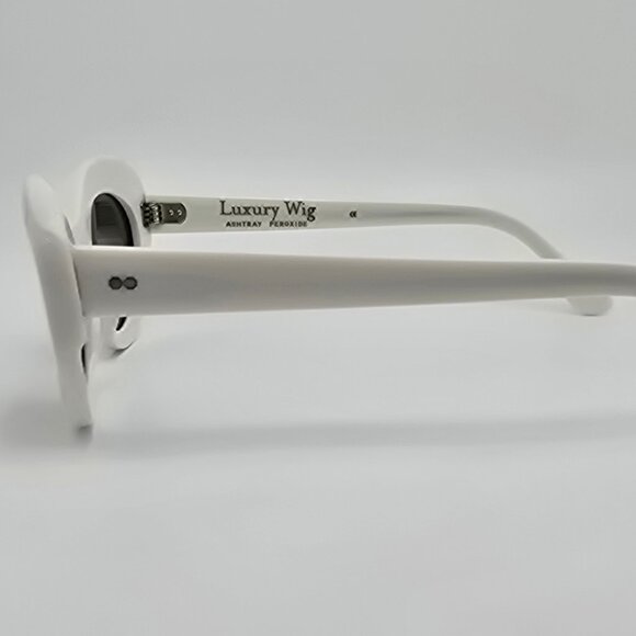 Raen Luxury Wig Ashtray Peroxide White Frame Green Lens Cat Eye Sunglasses 51mm main image 7